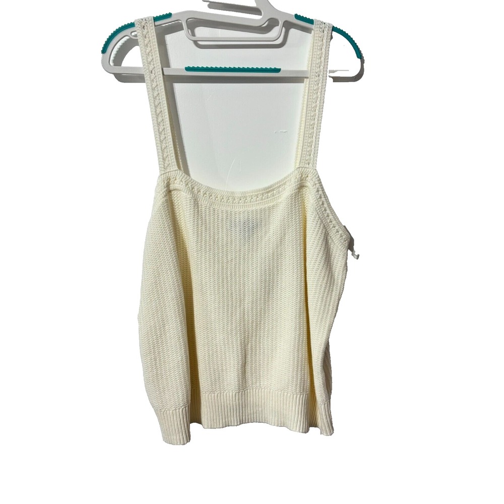 Banana Republic Womens Cream Crochet Knit Tank Top XL New